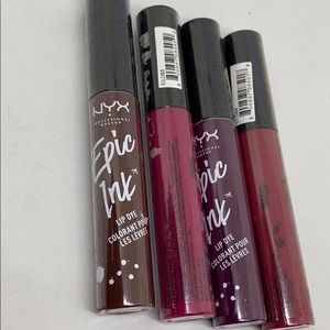 NYX Professional Makeup. Epic Ink LIP DYE Lot of 4